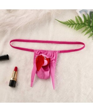 G-Strings & Thongs Mens Thong G-Strings Bikini T-Back Micro Thong Briefs Underwear - Hot Pink - CP197ESQI92