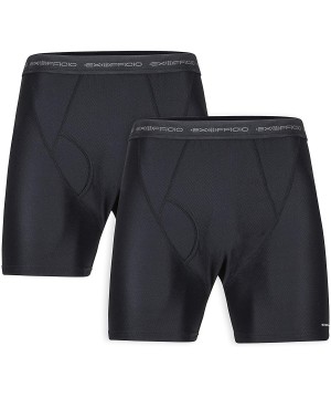 Boxer Briefs Men's Give-n-go Boxer Brief 2 Pack - Black - C7189OHQG50