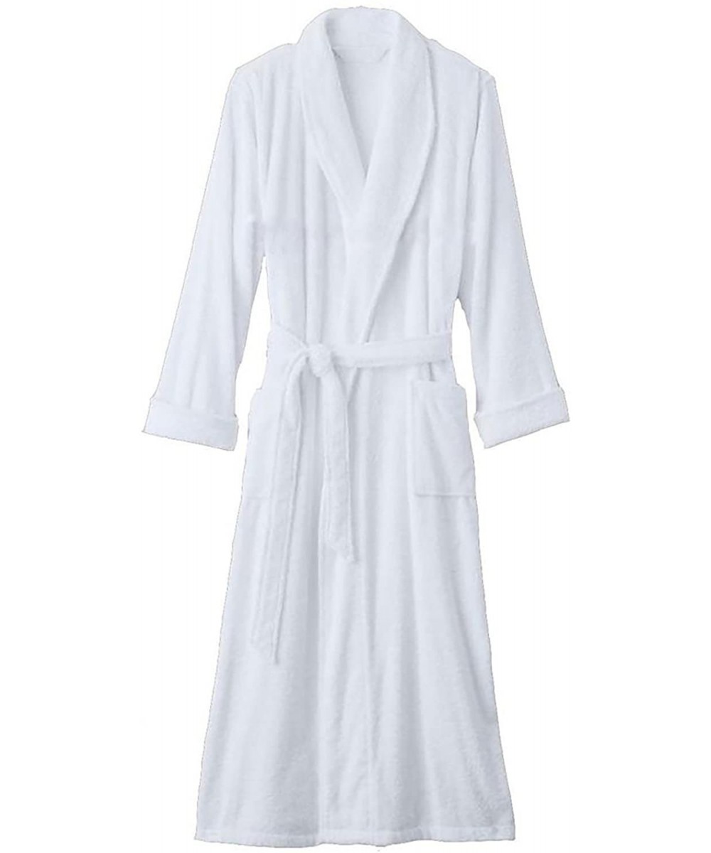 Robes Mens & Womens XXL White Terry Bathrobe. Full Length 54 Inches. Style SW1600 - C2111H1WSUX