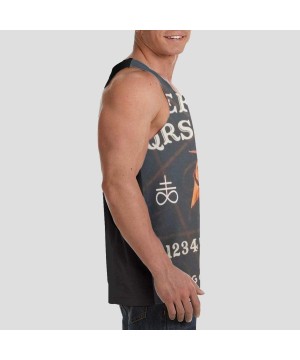 Undershirts Men's Soft Tank Tops Novelty 3D Printed Gym Workout Athletic Undershirt - Ouija Board Augury Witch - CV19DE8L3E4