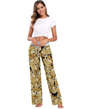 Bottoms Women's Loose Casual Comfy Pajama Pants Drawstring Palazzo Wide Leg Lounge Pants - Color9 - CS197EK6Z5I