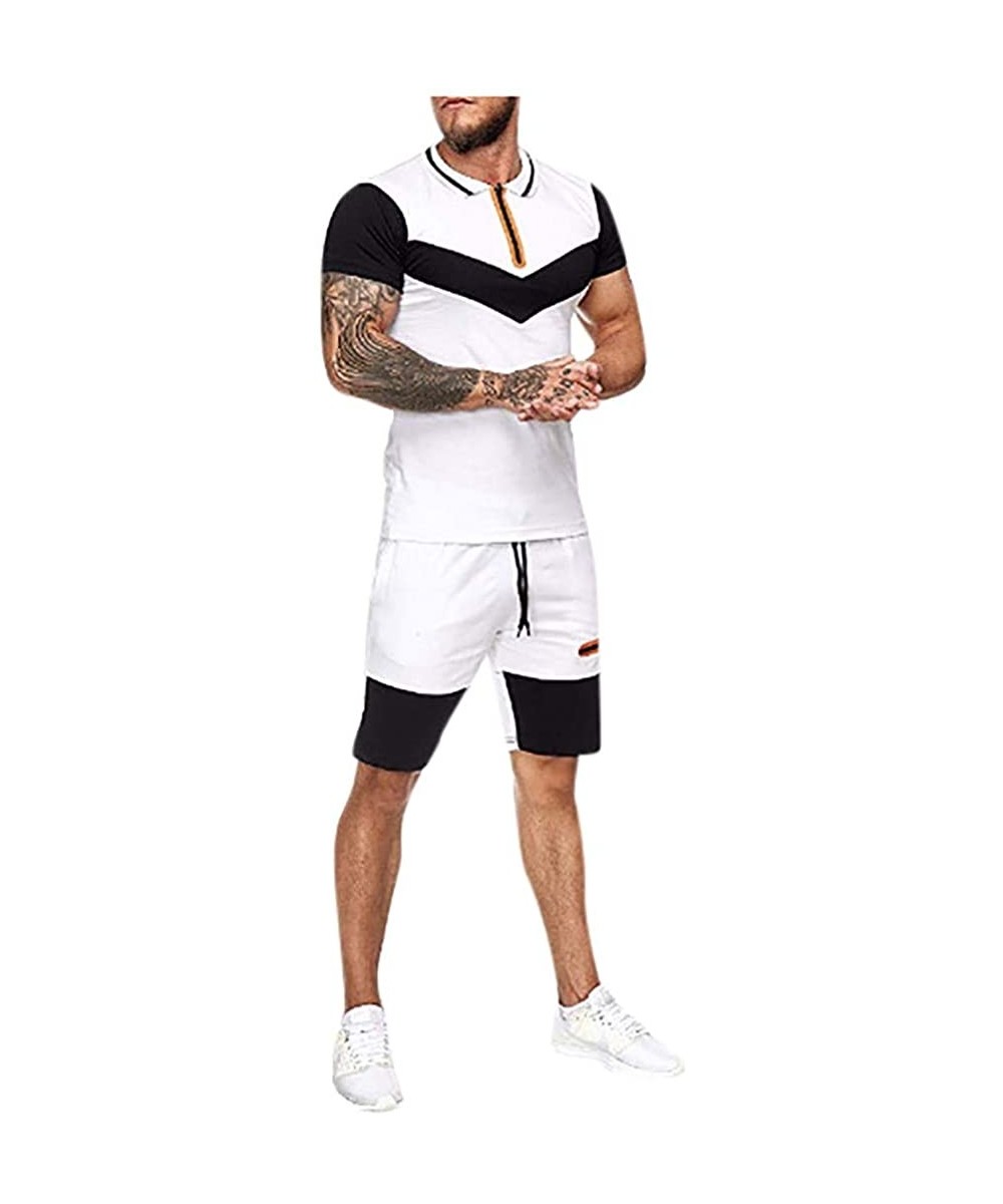 Thermal Underwear 2020 Men's Summer Short Sleeve Printing Hip-hop T-Shirt Breathable Activewear Sweatshirt Tops Blouse - Whit...