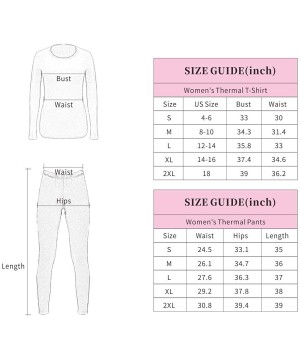 Thermal Underwear Women's Soft Thermal Underwear Long Johns Set Fleece Lined Base Layer Top & Bottom - Fleece-purple - C718KC...