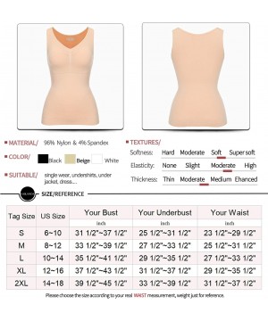 Shapewear Women Control Cami with Spaghetti/Wide/Adjustable Straps Padded Bra Cross Back Tight Shaper Vest - Knitted 2-beige ...