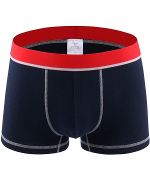 Boxer Briefs Men's 4-Pack Cotton-Stretch Low-Rise Trunk(XL-3XL) - Black/White/Blue - CO12N0FF19J