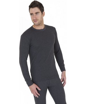 Thermal Underwear Mens Thermal Underwear Long Sleeve T Shirt Top (British Made) (Chest 36-38inch (Medium)) (Charcoal) - CF114...