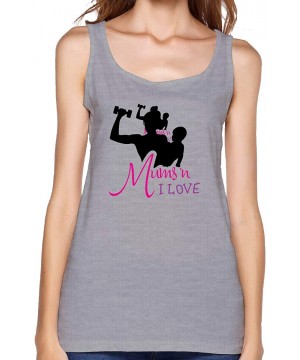 Camisoles & Tanks Happy Mother's Day Women's Sports Vest Shirts Gray - C0197H9E4DR