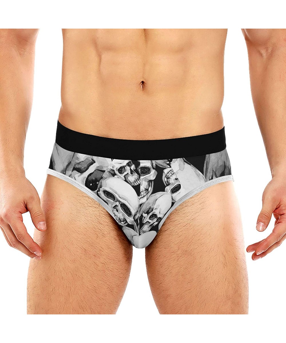 Briefs Men's Briefs Skulls Underwear Breathable Underpants for Men Boys - CV198Q2EH36