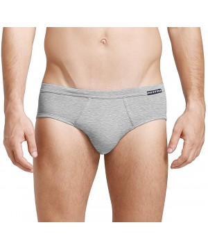 Briefs Men's Underwear Cotton Briefs with Comfort Flex Covered Waistband- Size (Pack of 1/5) - 5 Pack of Grey - CK18YUEYC7L