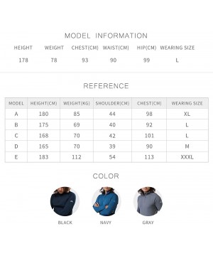 Thermal Underwear Men's Thermal Base Layer Shirt Long Sleeve 1/4 Zip Top - Navy - C619DASEMQZ