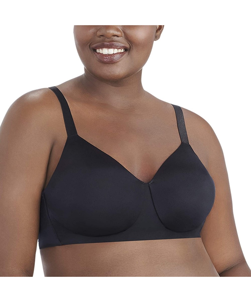 Bras Women's Nearly Invisible Full Figure Wirefree 71203 - Midnight Black - CU18LHU9083