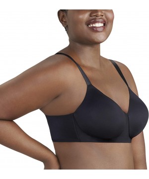 Bras Women's Nearly Invisible Full Figure Wirefree 71203 - Midnight Black - CU18LHU9083