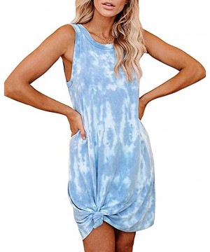 Nightgowns & Sleepshirts Women's Plus Size Dress Gradient Dress Tie-Dye Sleeveless Loungewear Swing Loose Comfy Casual Tank D...