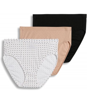 Panties Women's Underwear Elance Breathe French Cut - 3 Pack - Light/Simple Dot/Black - C212KDAV1KP