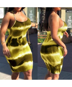 Nightgowns & Sleepshirts Women's Plus Size Dresses Short Sleeve Casual V-Neck Summer T Shirt Long Dress - B-yellow - CO199OS0HS0