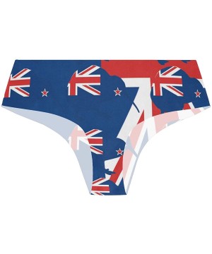 Panties Women Funny Briefs Retro Puerto Rico Flag Soft Invisible Seamless Underwear Panties - New Zealand Flag Kiwi - C618ZW0...