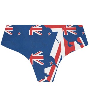 Panties Women Funny Briefs Retro Puerto Rico Flag Soft Invisible Seamless Underwear Panties - New Zealand Flag Kiwi - C618ZW0...