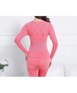 Thermal Underwear Women Thermal Underwear Long Johns for Warm Thermal Set Seamless Body Suit Warm for Tops Pants - 807black -...