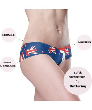 Panties Women Funny Briefs Retro Puerto Rico Flag Soft Invisible Seamless Underwear Panties - New Zealand Flag Kiwi - C618ZW0...