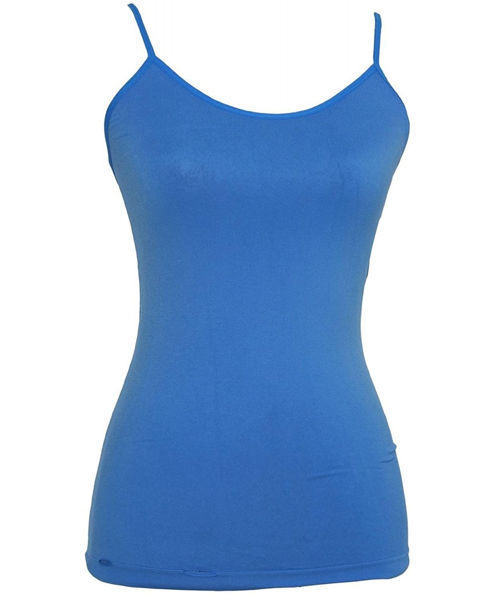 Camisoles & Tanks Ladies Body Slimming Camisole - Cobalt Blue - CY11G9PH59V