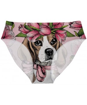 Panties Fashion Print Women Invisible Seamless Bikini Underwear Half Back Coverage Hipster Panties - Yq751 - C818N09TRSH