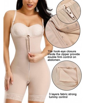 Shapewear Women Seamless Shapewear Firm Control Open Bust Bodysuit Butt Lifter Body Shaper - Beige03 - C418AI9U24Y