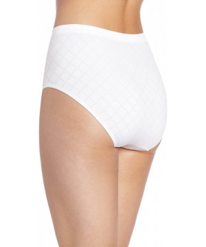 Panties Women's Microfiber Pattern Brief Panty - White Diamond - CG11779BSKZ