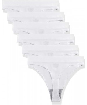 Panties Women's Breathable Seamless Thong Panties No Show Underwear 3-6 Pack - W6 - CN194IZ9SR9