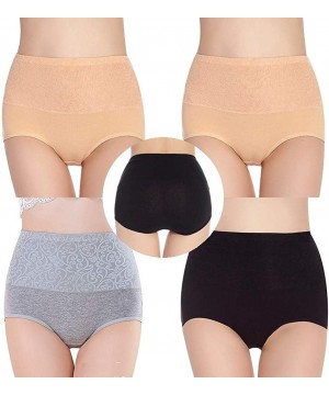 Panties Post Partum Underwear for Women-High Waist Tummy Control Cotton Panties Solid Color Briefs Soft Breathable Panties Mu...