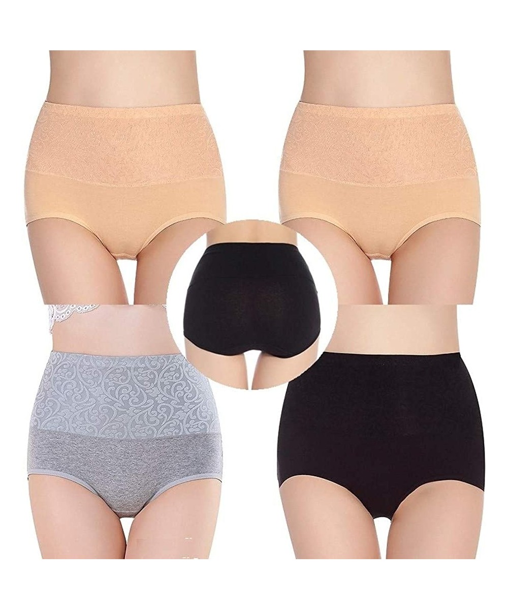 Panties Post Partum Underwear for Women-High Waist Tummy Control Cotton Panties Solid Color Briefs Soft Breathable Panties Mu...