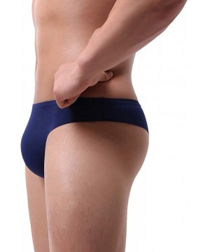 Shapewear Mens Bulge Enhancing Bikini Underwear Low Rise Pack - Blue - C418Y4INKRC