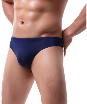 Shapewear Mens Bulge Enhancing Bikini Underwear Low Rise Pack - Blue - C418Y4INKRC