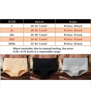 Panties Post Partum Underwear for Women-High Waist Tummy Control Cotton Panties Solid Color Briefs Soft Breathable Panties Mu...