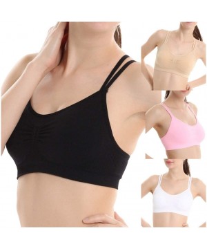 Bustiers & Corsets Woman Fashion Cross Sling Sports Bras Fitness Yoga Sexy Wrap Chest Underwear Vest - Black - CM199GYK5GU