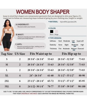 Shapewear Women's Shapewear Thigh Slimmers Comfortable Tummy Control Shaper Shorts Seamless Butt Lifter - Black ( No Steel Bo...