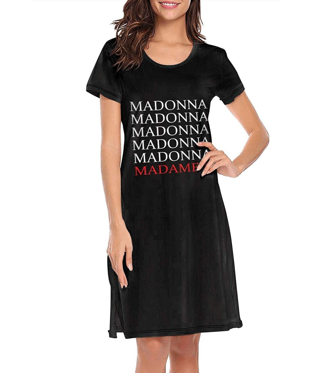 Nightgowns & Sleepshirts Madonna-Rebel-Heart- Soft Nightgowns Long Nightdress Sleepshirts Nightwear for Women Girls - White-9...