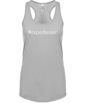 Camisoles & Tanks Hopedealer Womens Racerback Tank Top - Heather Grey - C3185UA6YXZ