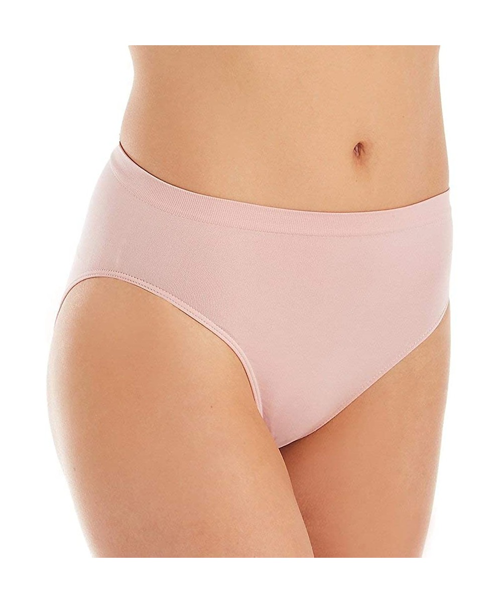 Panties Women's Ahh Seamless High-Cut Brief Panty 4031 - Silver Pink - CF192W092Y9