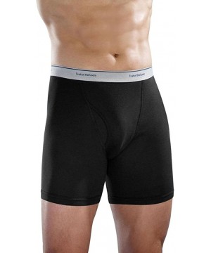 Boxer Briefs Men's Print Solid X-Size Boxer Brief(Pack of 4) - Black and Grey - CF12BWDWB0H