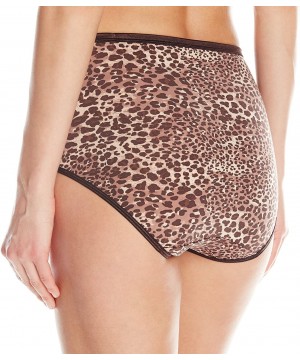 Panties Women's Body Shine Illumination Brief Panty - Social Leopard Print - C811MWXQ2XJ