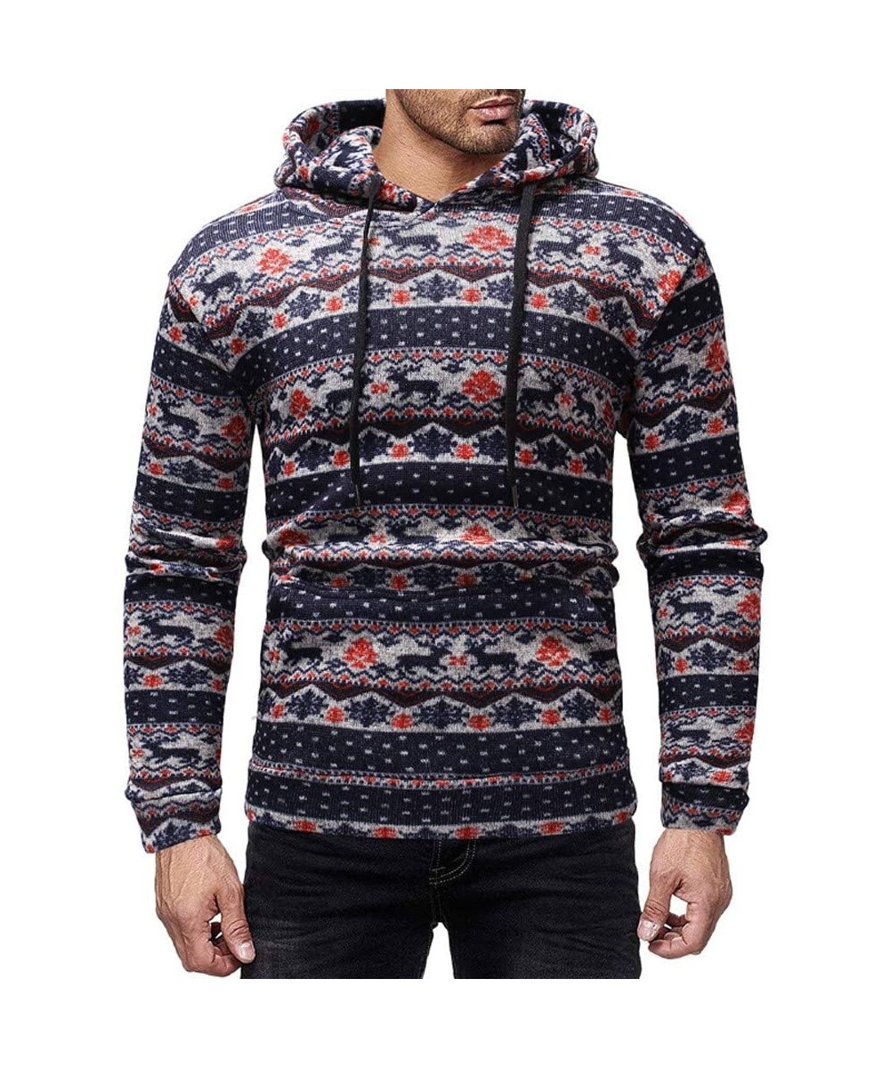 Thermal Underwear Unisex Christmas Hoodie Fashion Snowflake Reindeer Printed Long Sleeve Sweatshirt Casual Pullover Blouse wi...