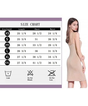 Slips Full Slip For Women Under Dress Adjustable Spaghetti Strap Knee Length Slips Undergarment Nightwear - Gray - CD18R0R7U0U