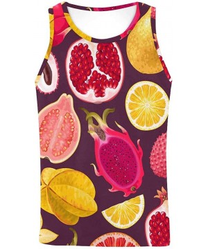 Undershirts Men's Muscle Gym Workout Training Sleeveless Tank Top Exotic Bird Pink Flamingo - Multi6 - CS19DW7D5KI