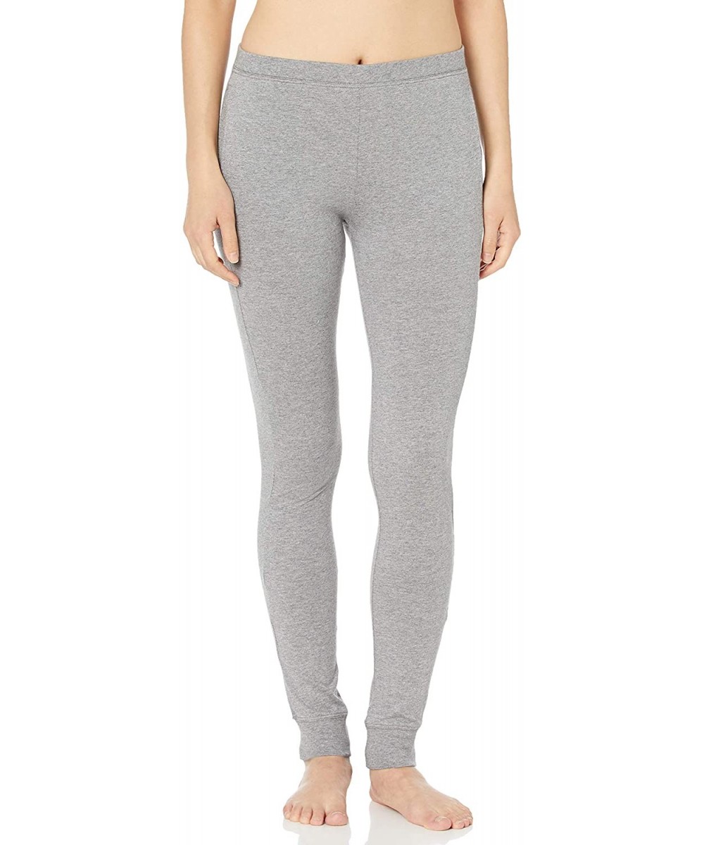 Bottoms Women's Cotton Modal Jogger Legging Lounge Pant - Heather Grey - C418HQZZY38