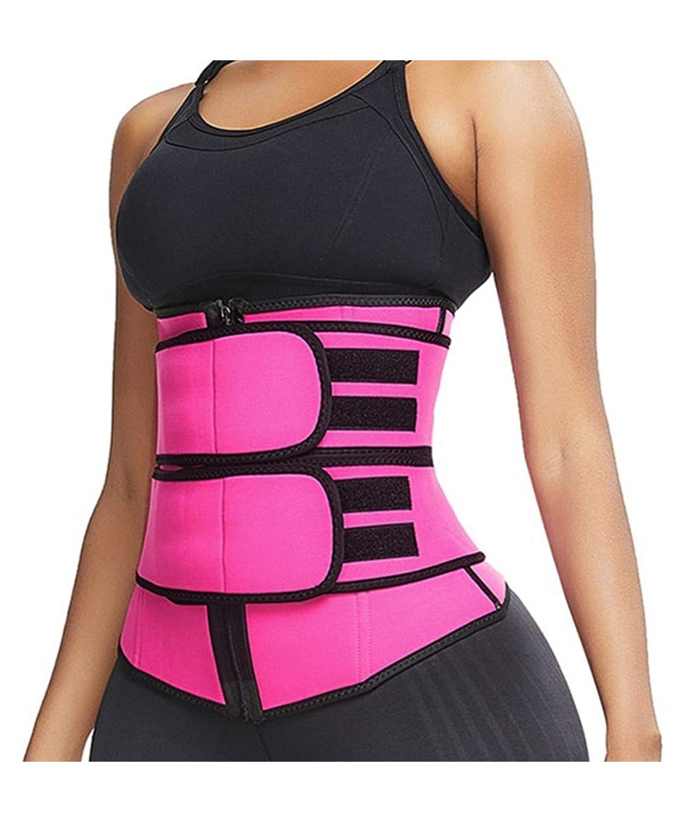 Shapewear Waist Trimmer Belt for Women-Slimming Body Shaper Sports Girdles Workout Abdomen Belt - 1-hot Pink - C71906OAAGI