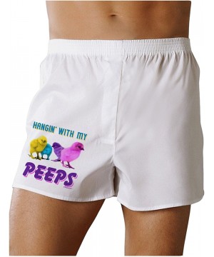 Boxers Hangin with My Peeps Boxers Shorts - White - CJ12EBMN12N