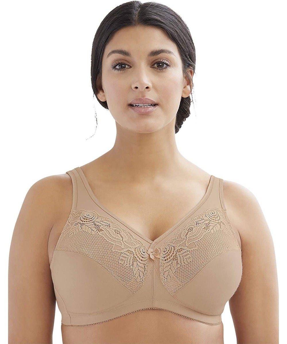 Bras Women's Full Figure Wirefree Minimizer Support Bra 1003 - Café - CA18E80IMCH