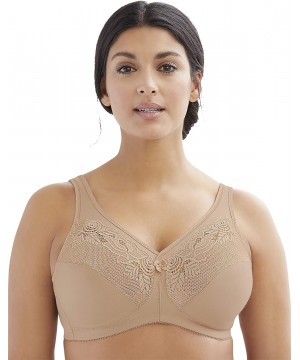 Bras Women's Full Figure Wirefree Minimizer Support Bra 1003 - Café - CA18E80IMCH