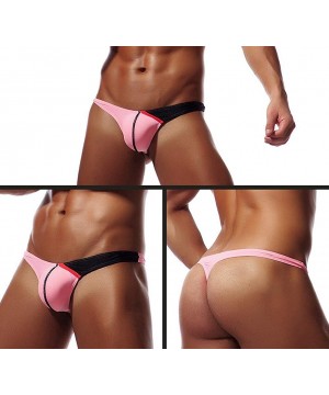 Briefs Men's U Convex Ice Silk Low-Rise Thong - N+p+y-3pack - CU1907UML28