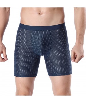 Boxer Briefs Men's Micro Mesh Boxer Briefs Sports Underwear - Navy - CY189W2MA7D